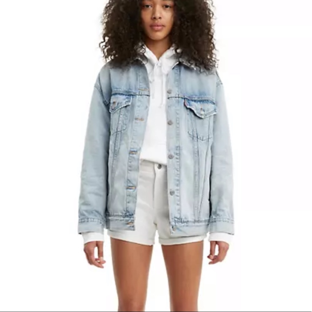 Levi’s Distressed Mid Rise White Denim Jean Short - Picture 3 of 12